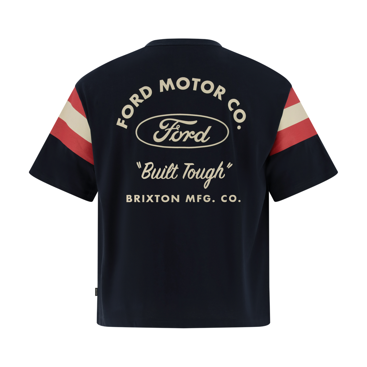 Black t-shirt with Ford Motor Co. branding on a white background