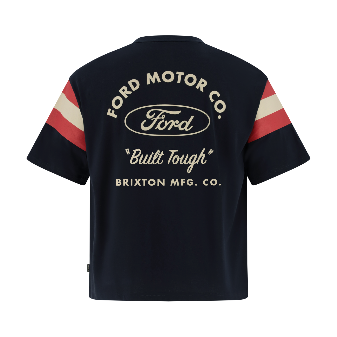 Black t-shirt with Ford Motor Co. branding on a white background