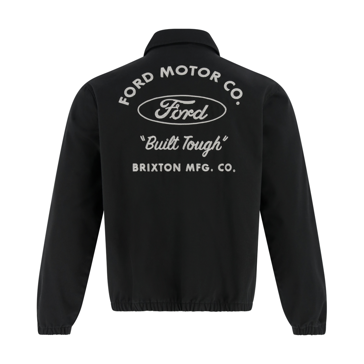 Black jacket with Ford logo and text on a white background