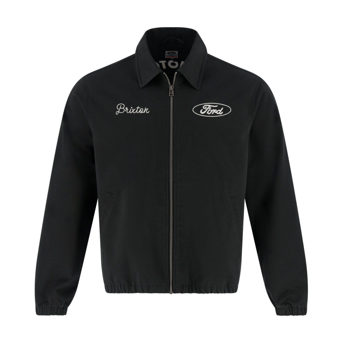 Black jacket with 'Ford' logo on a white background