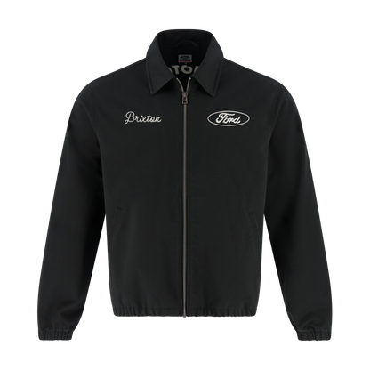 Black jacket with 'Ford' logo on a white background