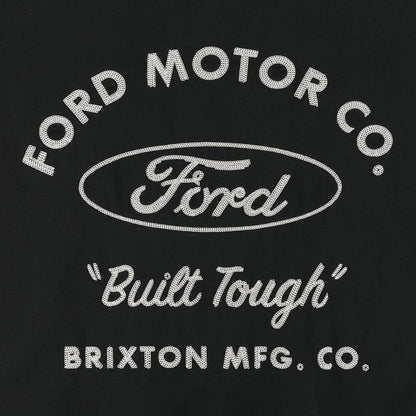 Black t-shirt with white Ford Motor Co. logo and text on a black background
