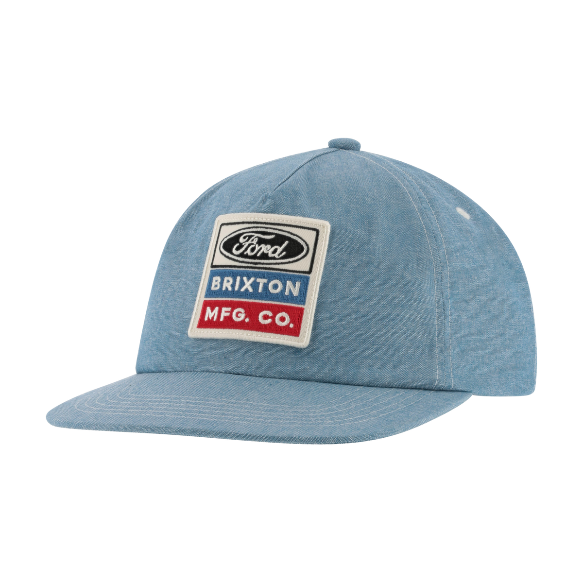 Blue cap with Ford and Brixton logos on a white background