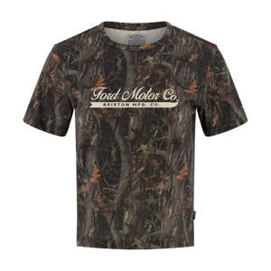 Camouflage t-shirt with Ford Motor Co. logo on a white background