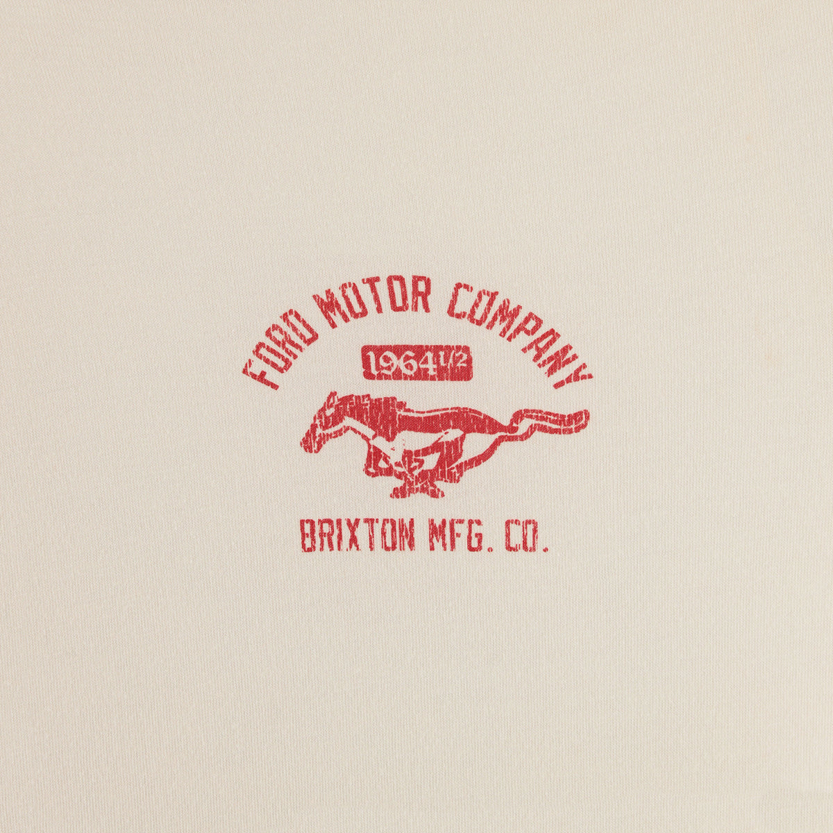 Red Ford Motor Company logo on a beige background