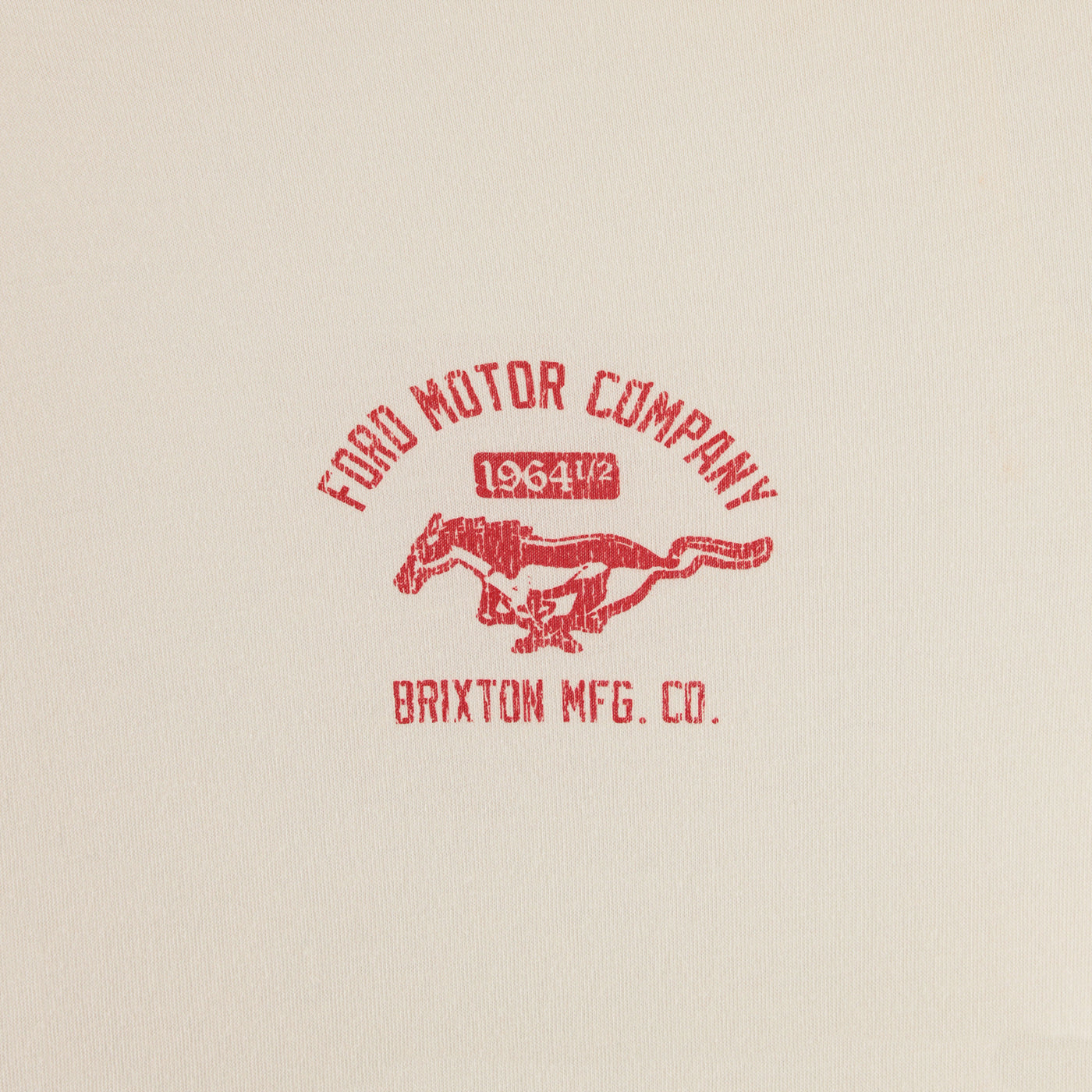 Red Ford Motor Company logo on a beige background