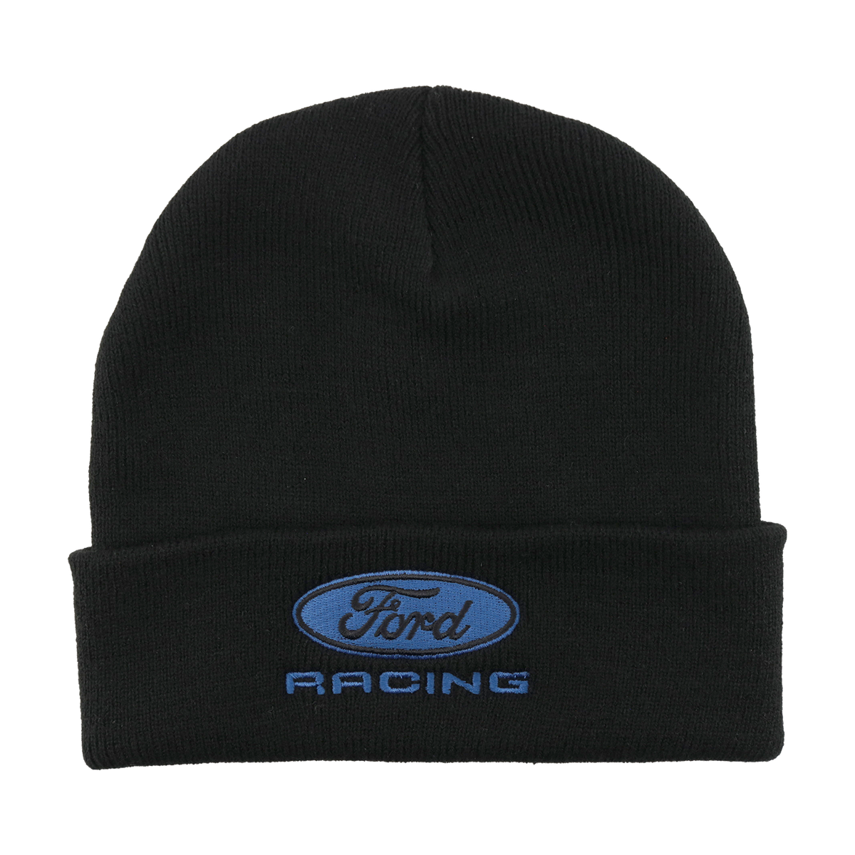 black beanie with Ford Racing logo