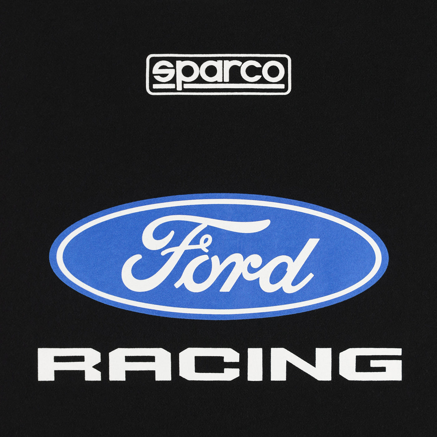 Sparco and Ford Racing logos on a black background