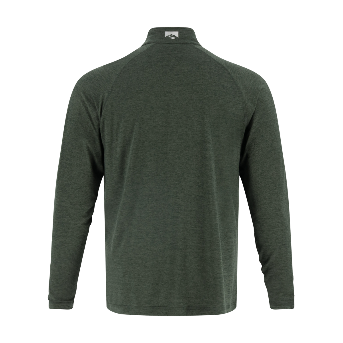 Green long-sleeve shirt on a white background