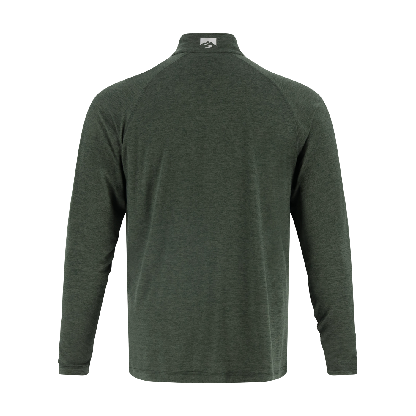 Green long-sleeve shirt on a white background