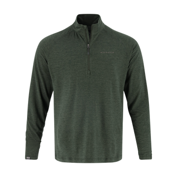 Green Bronco pullover quarter zip on a white background