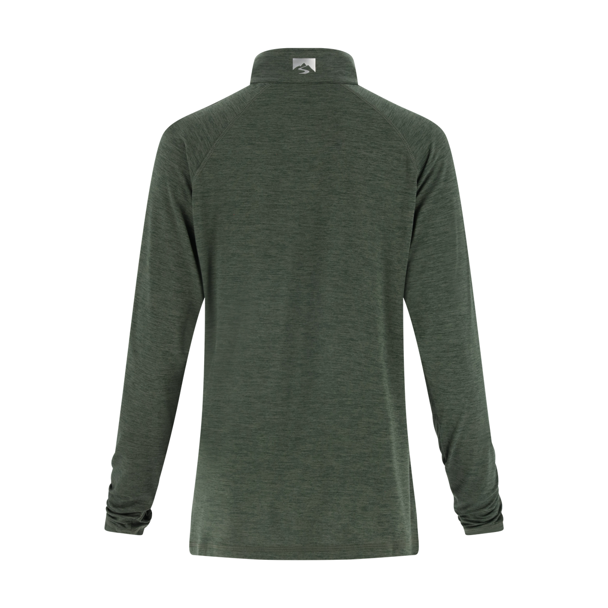 Green long-sleeve shirt on a white background