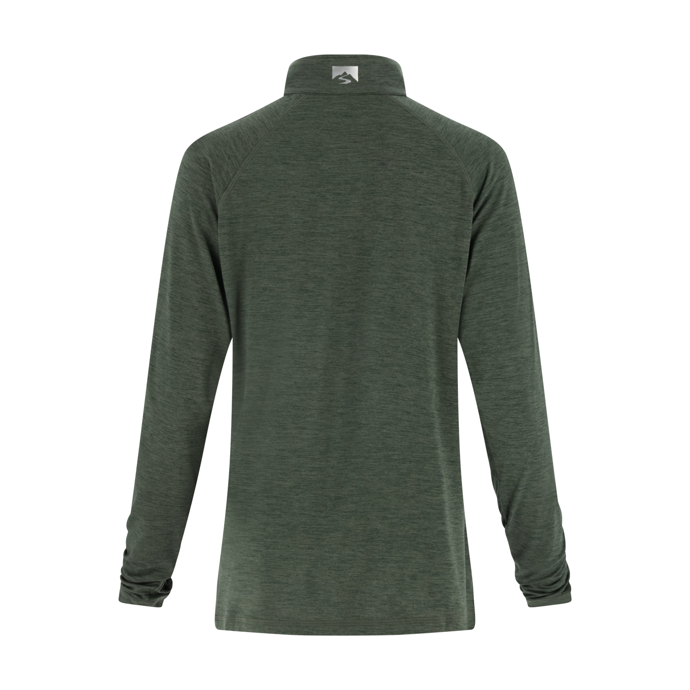 Green long-sleeve shirt on a white background