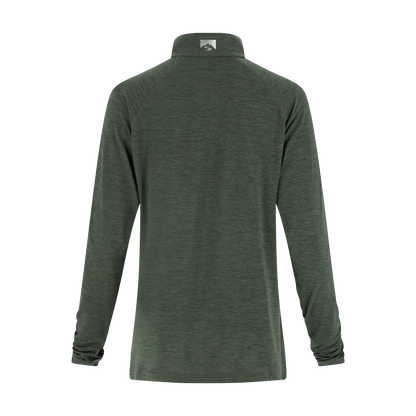 Green long-sleeve shirt on a white background