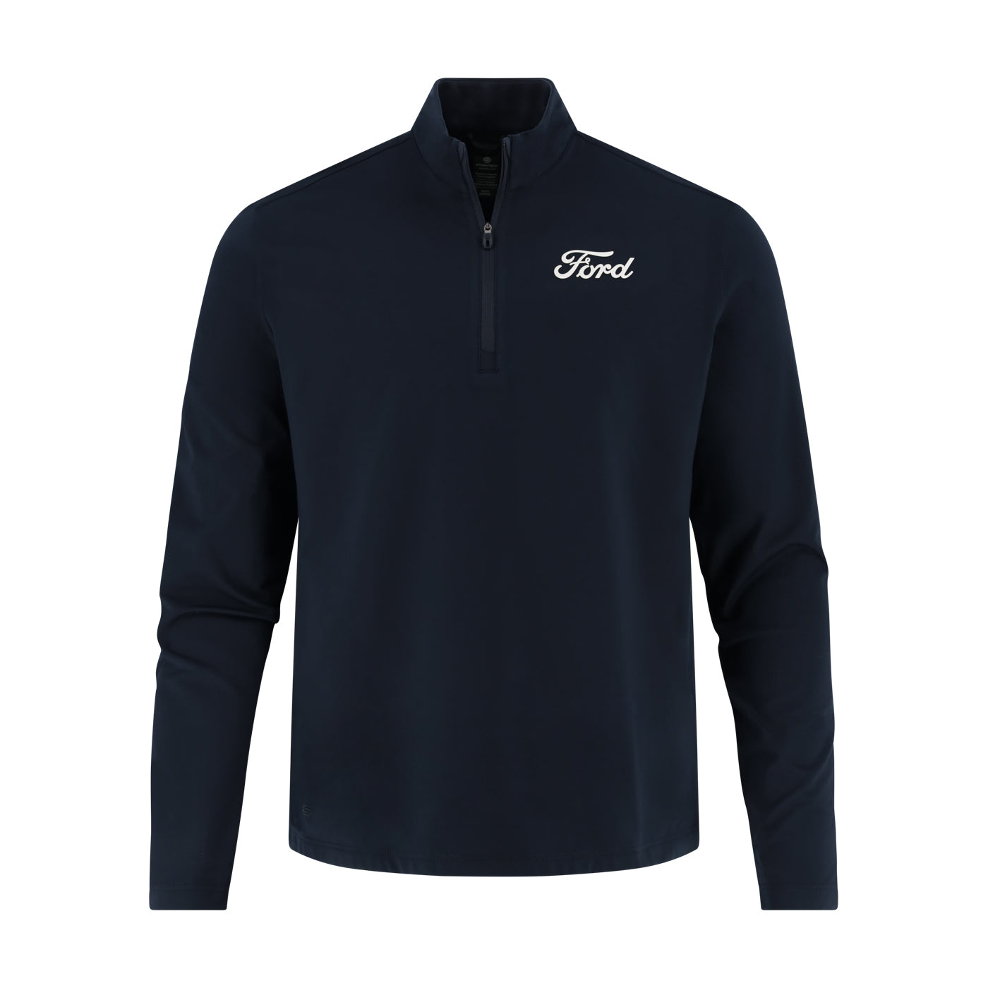navy blue pullover with Ford logo on a white background