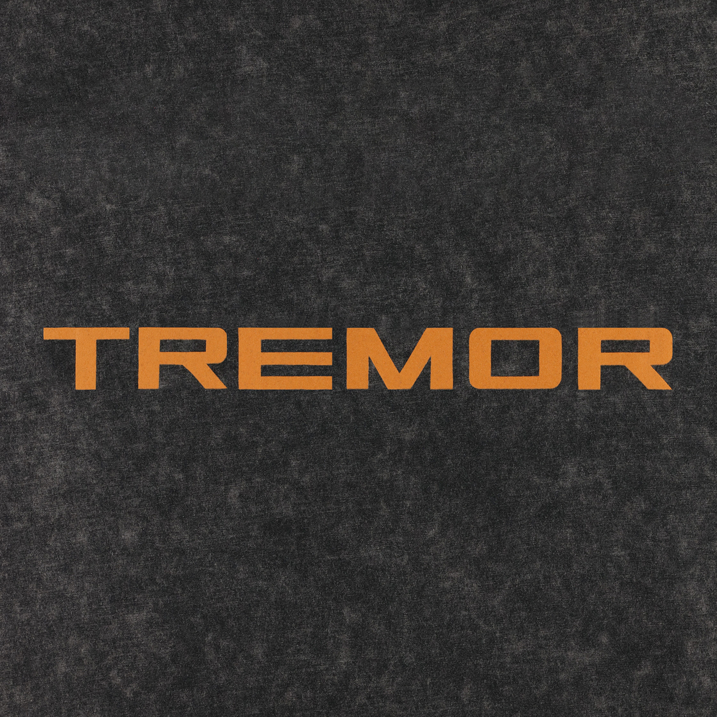 orange ford tremor text on a gray washed background