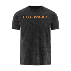 gray washed t-shirt with orange Ford tremor text