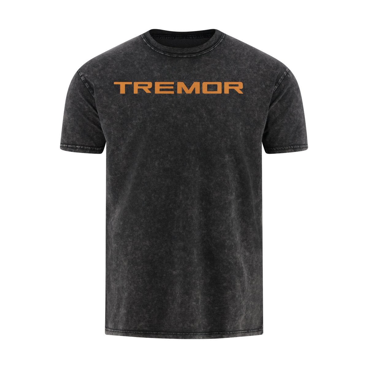 gray washed t-shirt with orange Ford tremor text
