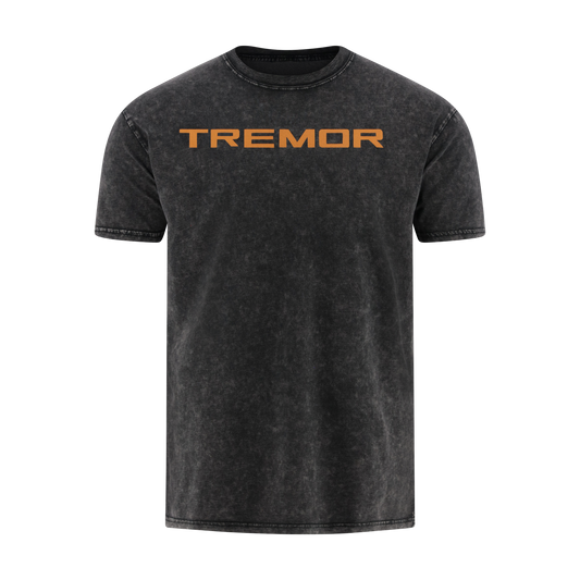 gray washed t-shirt with orange Ford tremor text