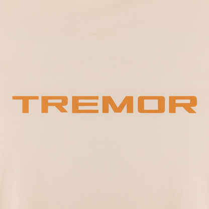 orange ford tremor text on a cream background