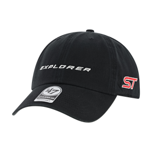 Black Ford explorer hat with ST in red at the side