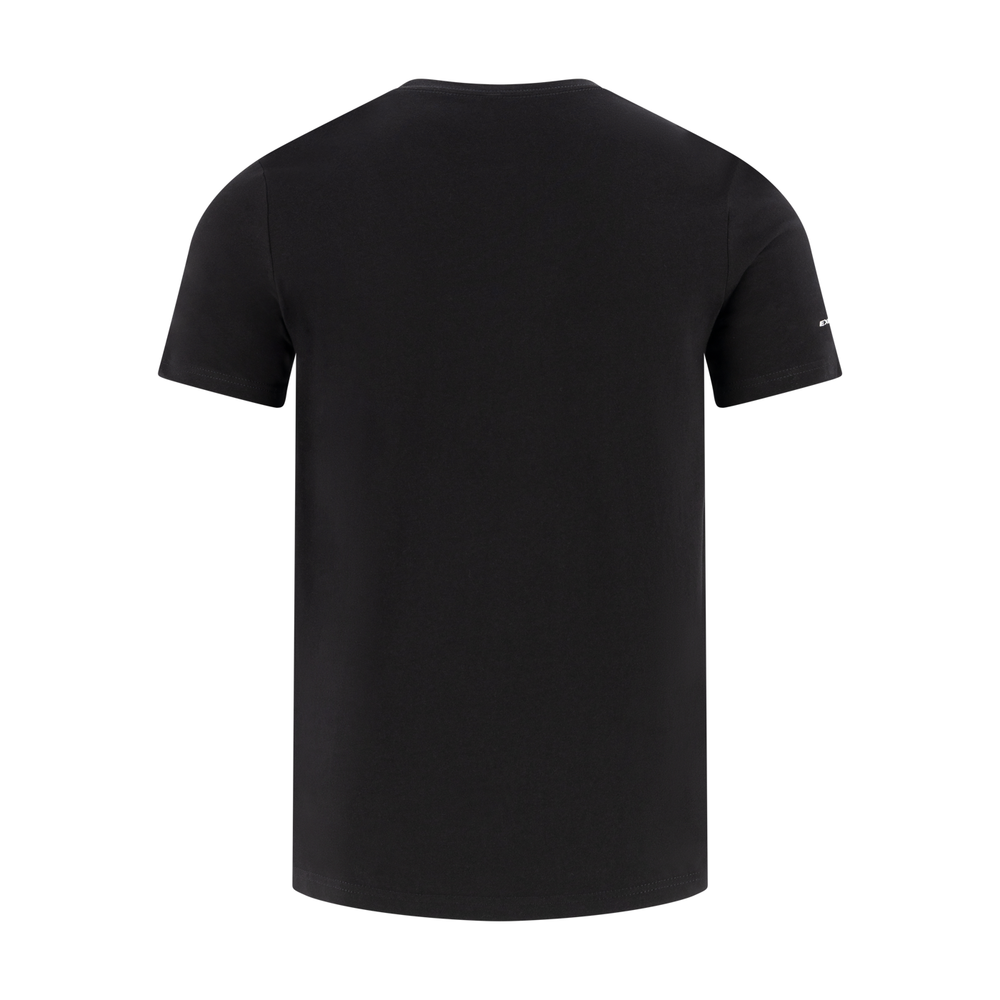 Black t-shirt on a white background