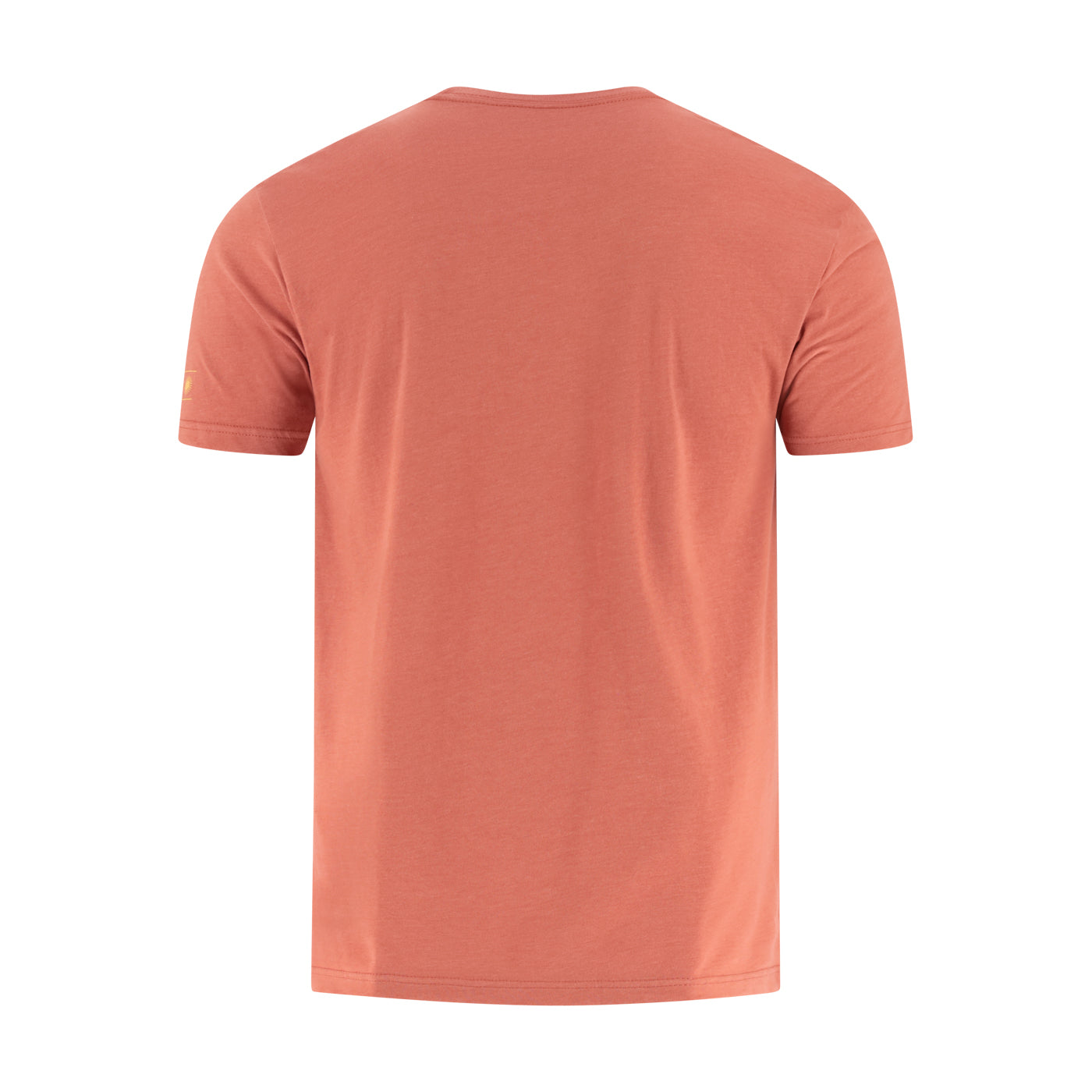Plain orange t-shirt on a white background