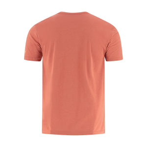Plain orange t-shirt on a white background