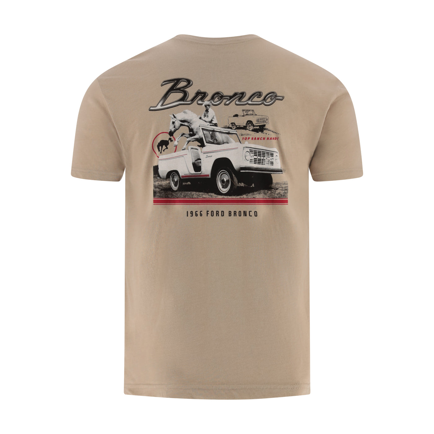 ☆STAR ROAD VINTAGE T-SHIRT フォトカード付 リオ Ford Bronco 1966 Vintage Mens Ranch Hand T-Shirt - Ford Merchandise