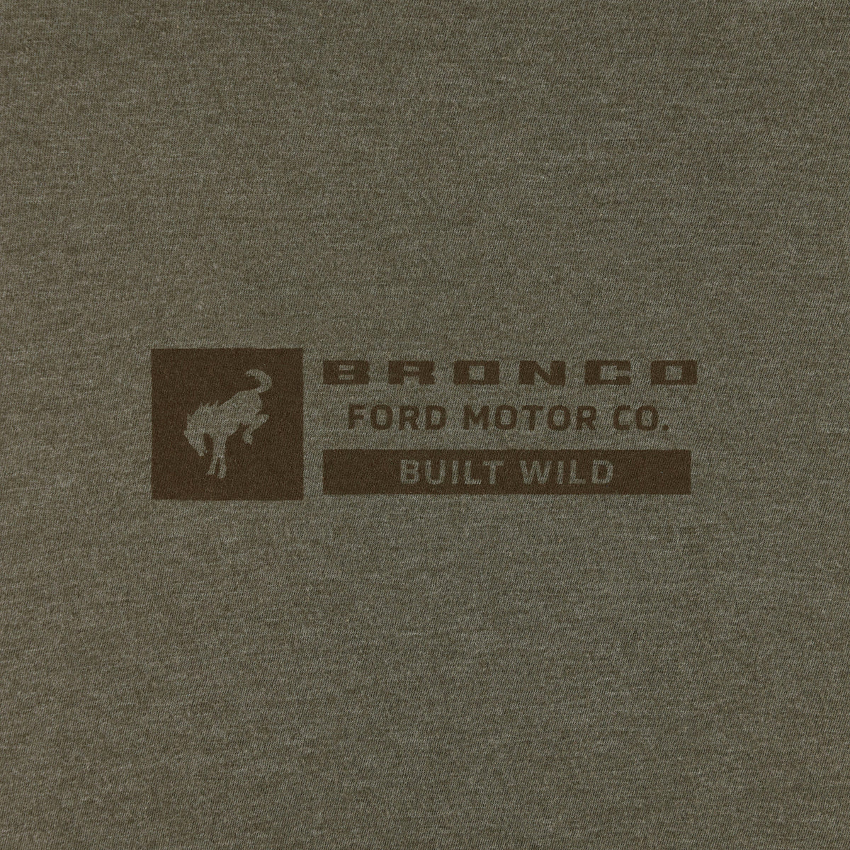 Ford Bronco logo on a brown background