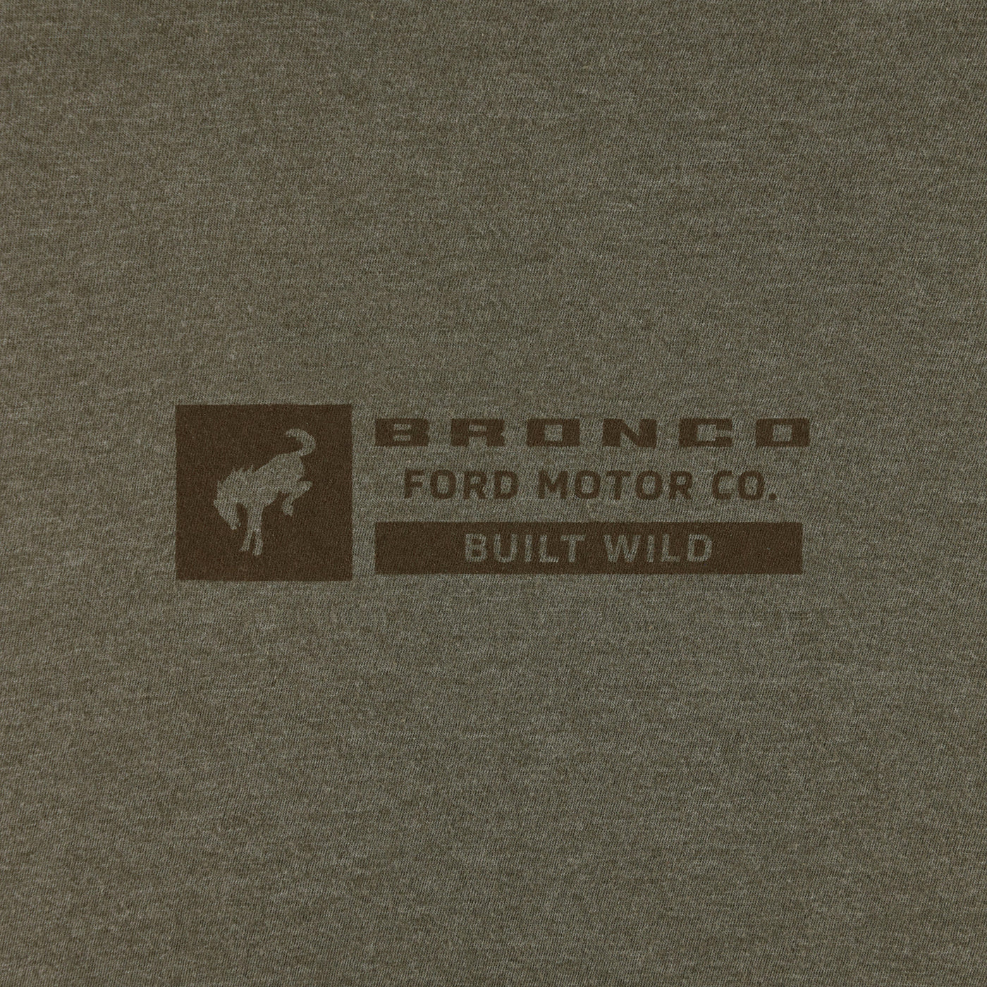 Ford Bronco logo on a brown background