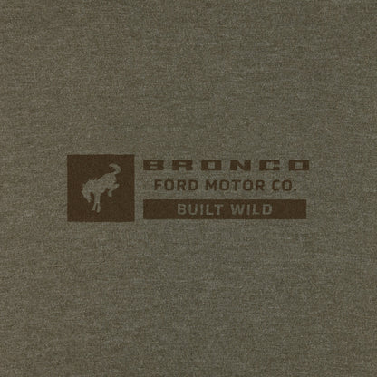 Ford Bronco logo on a brown background