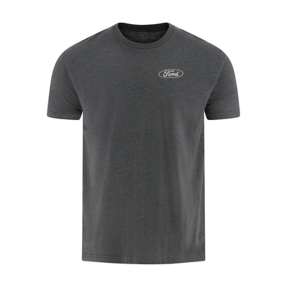 Gray t-shirt with Ford logo on a white background