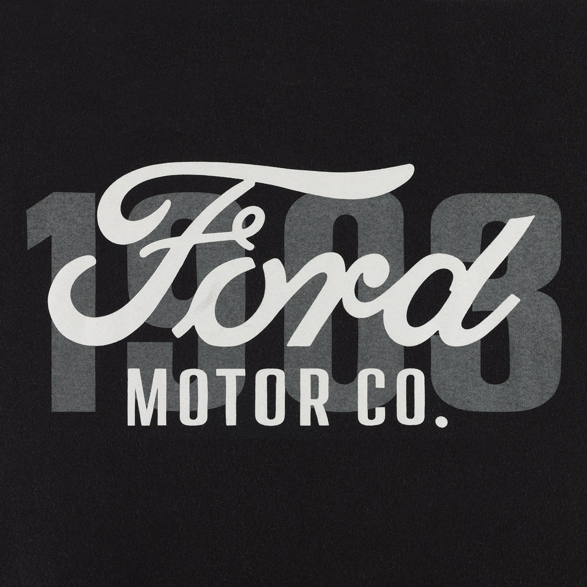 Ford Motor Co logo with '1903' on a black background