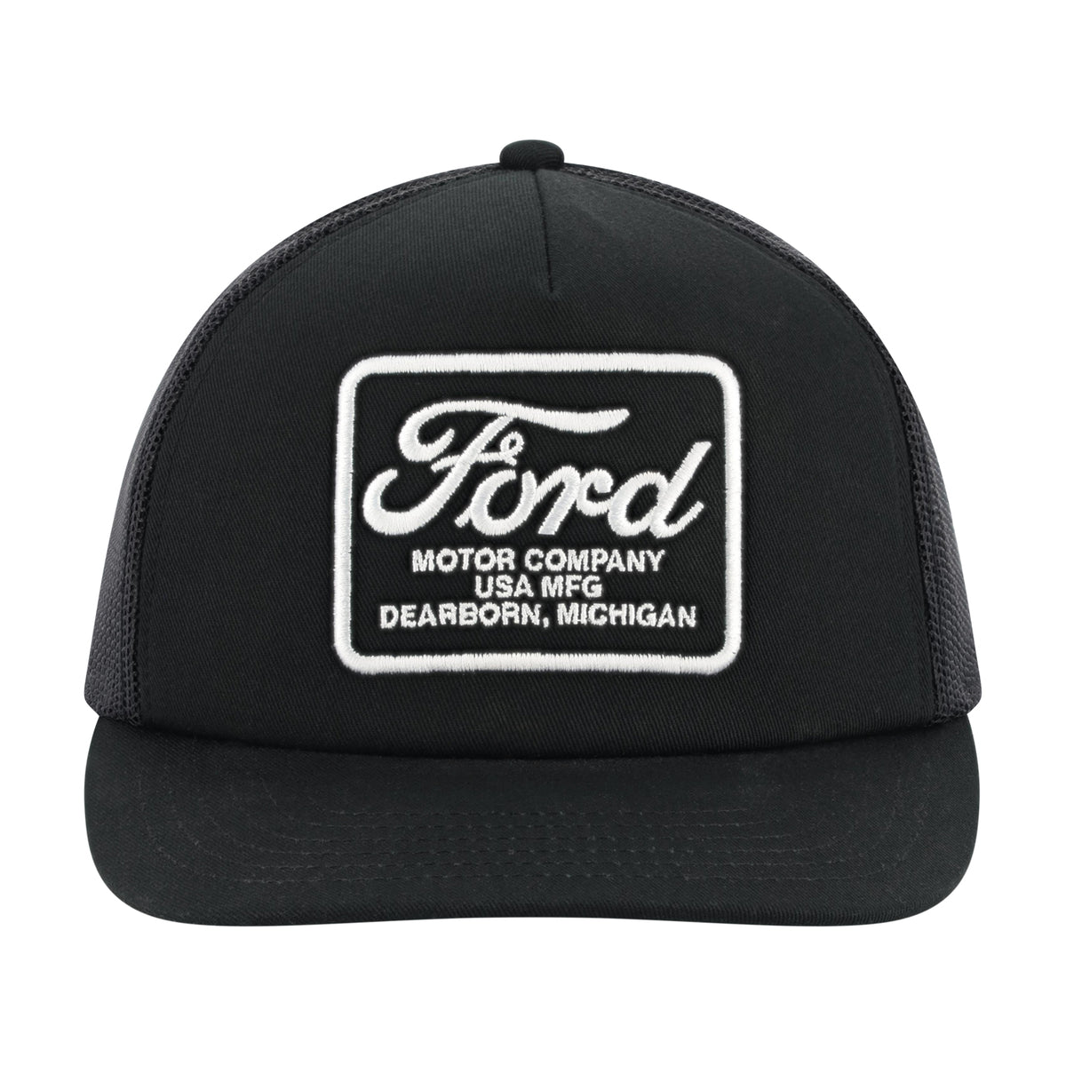 Ford Motor Company dearborn Michigan patch black trucker hat
