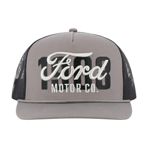 gray hat with White Ford script and black 1903 text