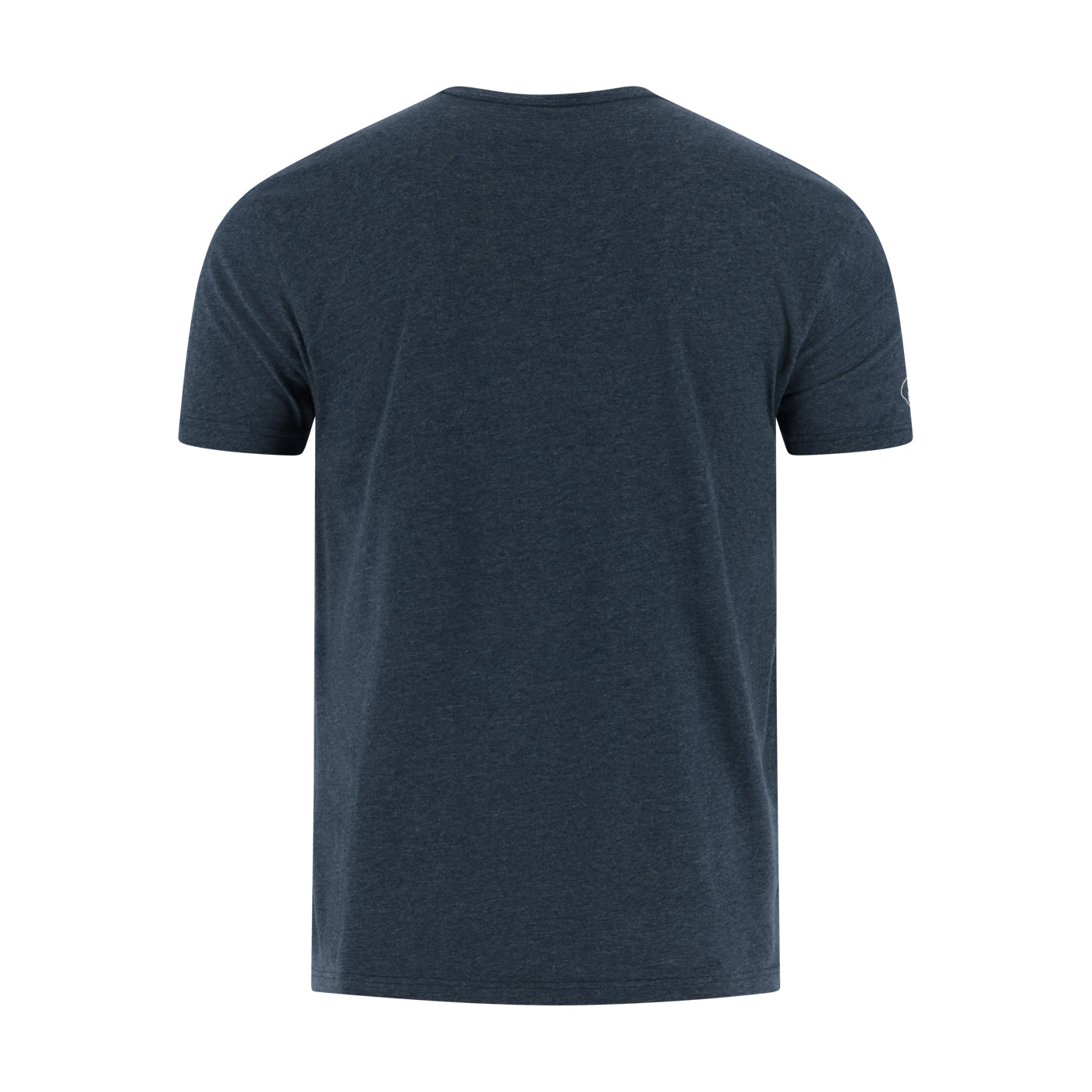 Navy blue t-shirt on a white background