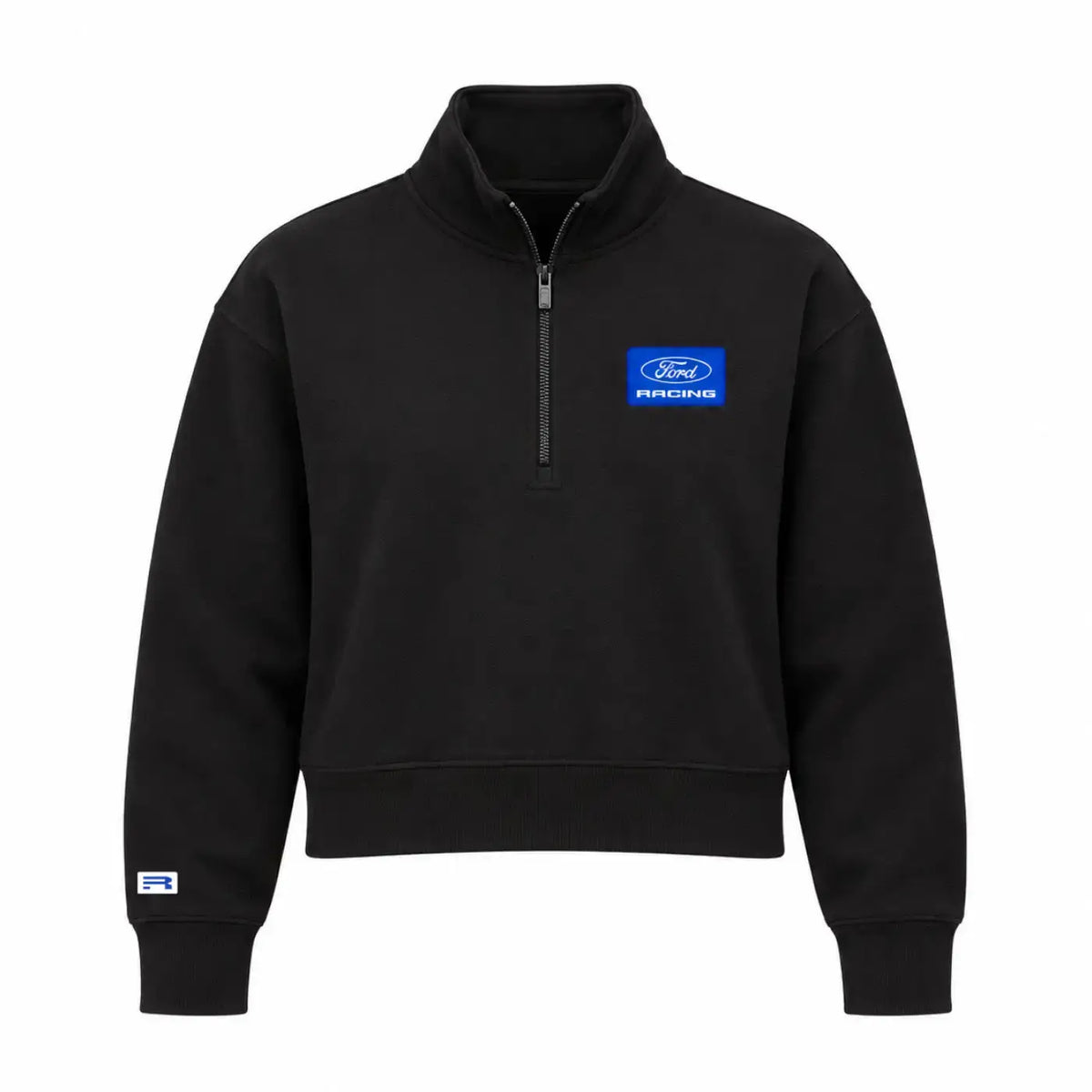 WOMEN'S ford racing 3/4 zip up sweatshirt in black