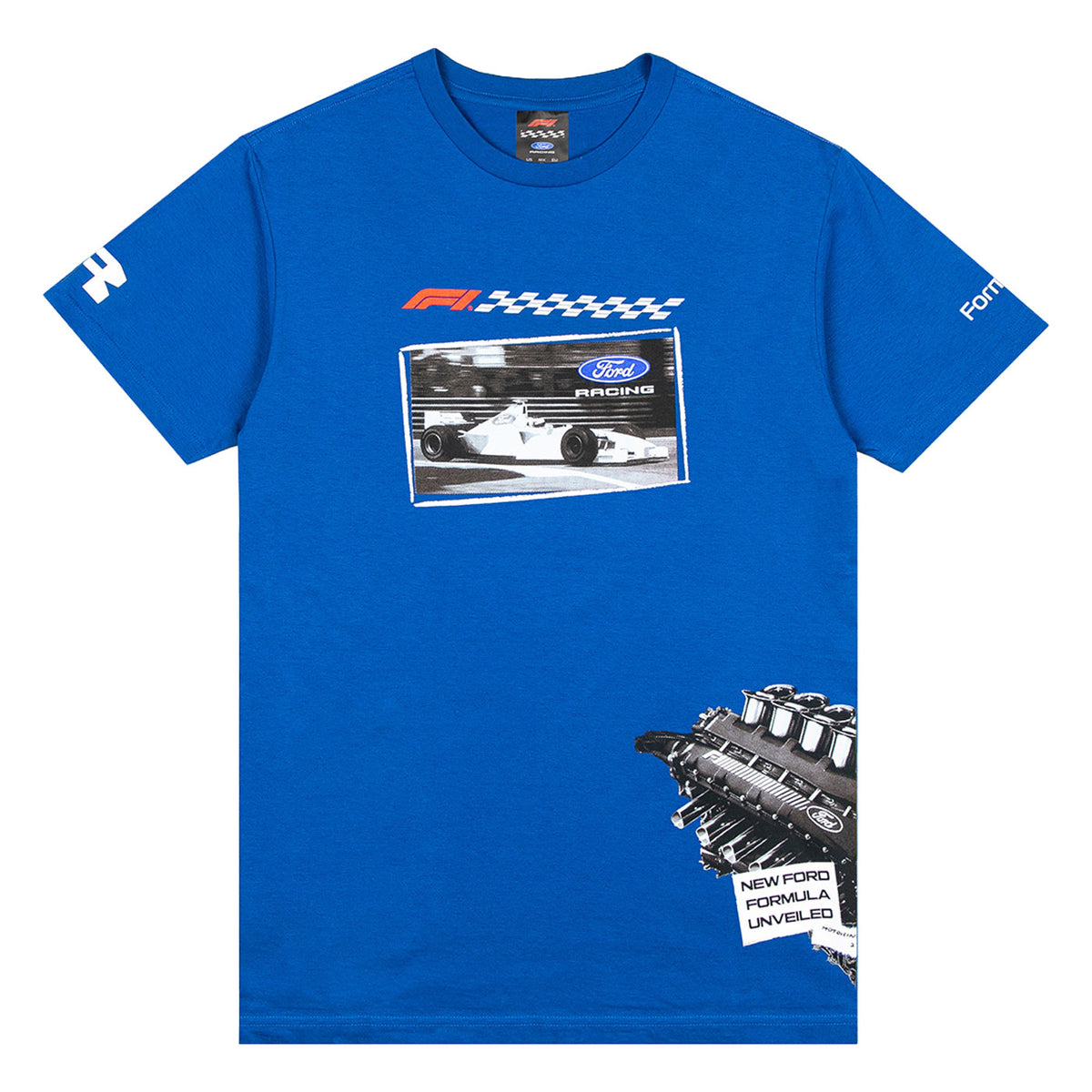 Ford Racing x F1 Mens Blue Debut Graphic T-Shirt