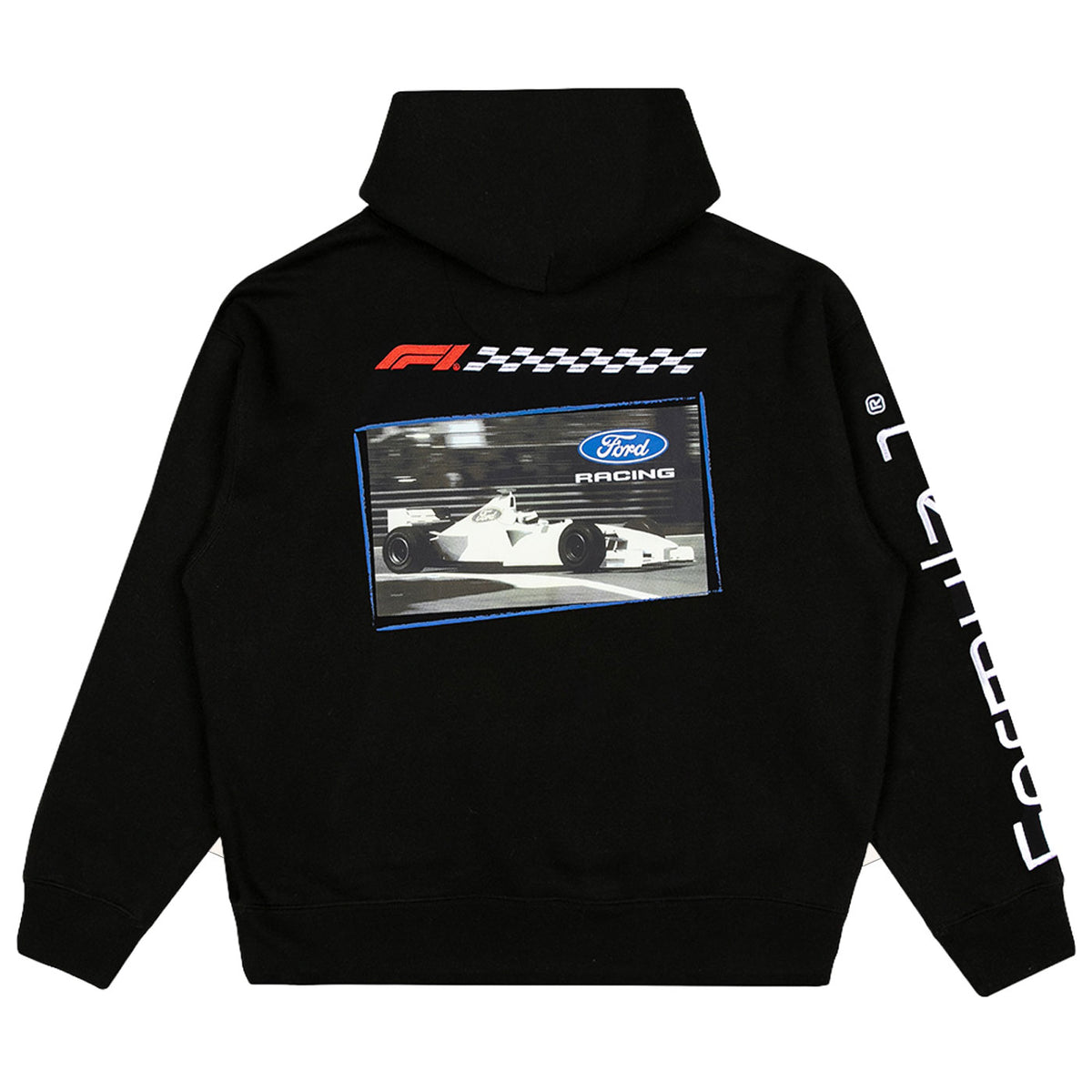 Ford Racing x F1 Womens Black Vintage Graphic Hoodie