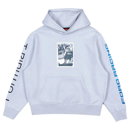 Ford Racing x F1 Womens Blue Vintage Graphic Hoodie