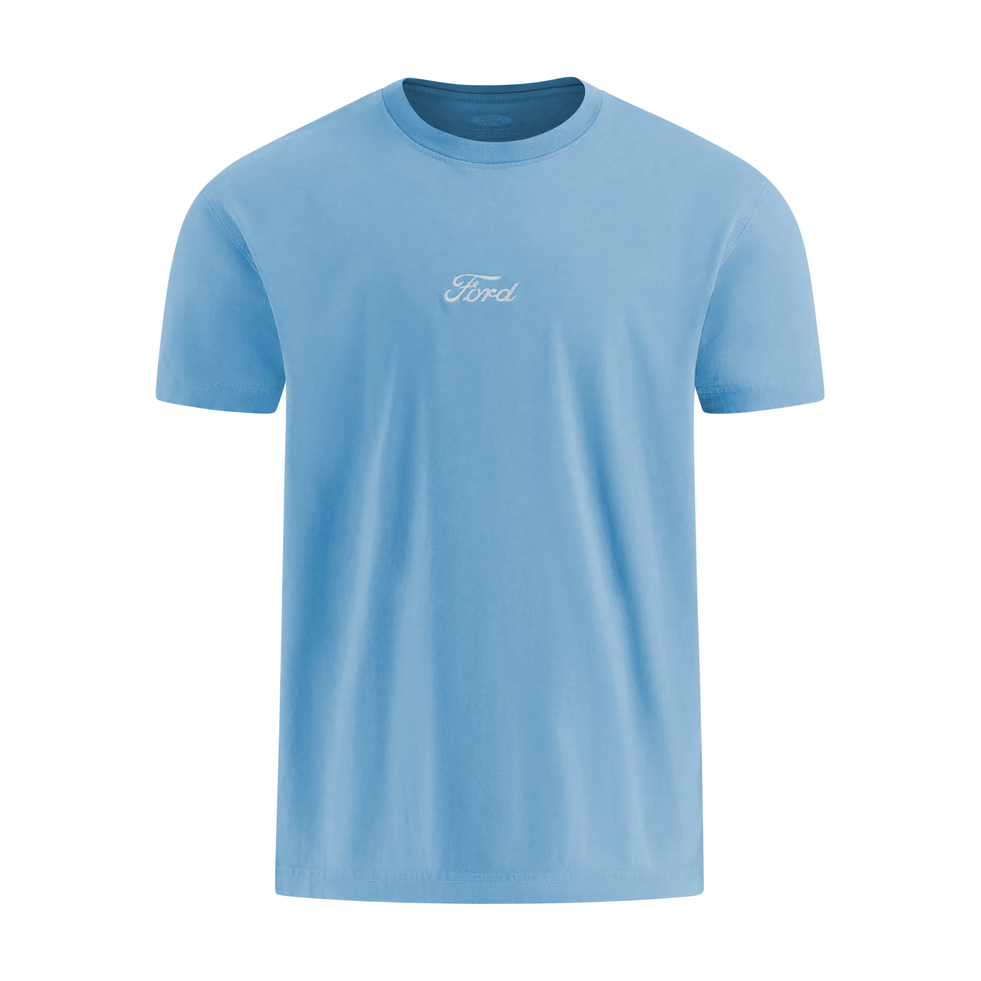 light blue t-shirt with white Ford script