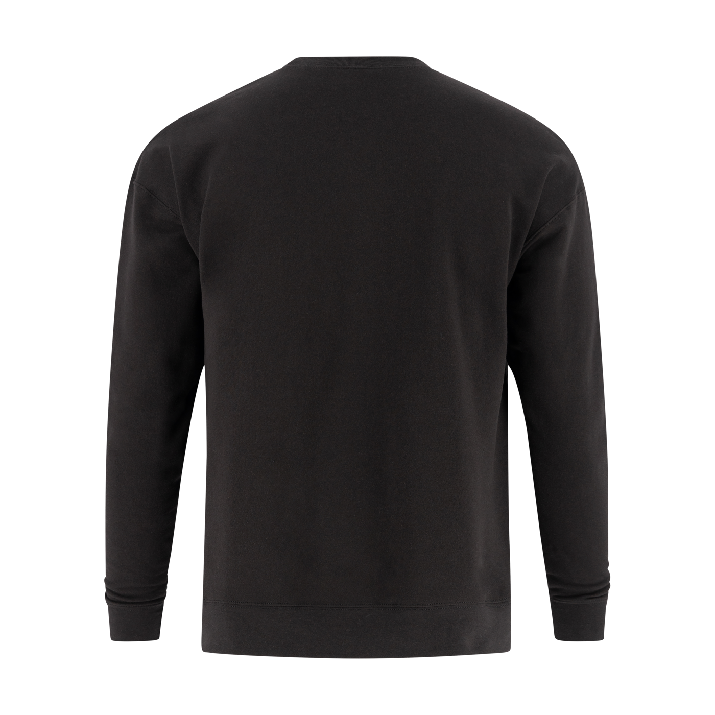 Black sweatshirt on a white background