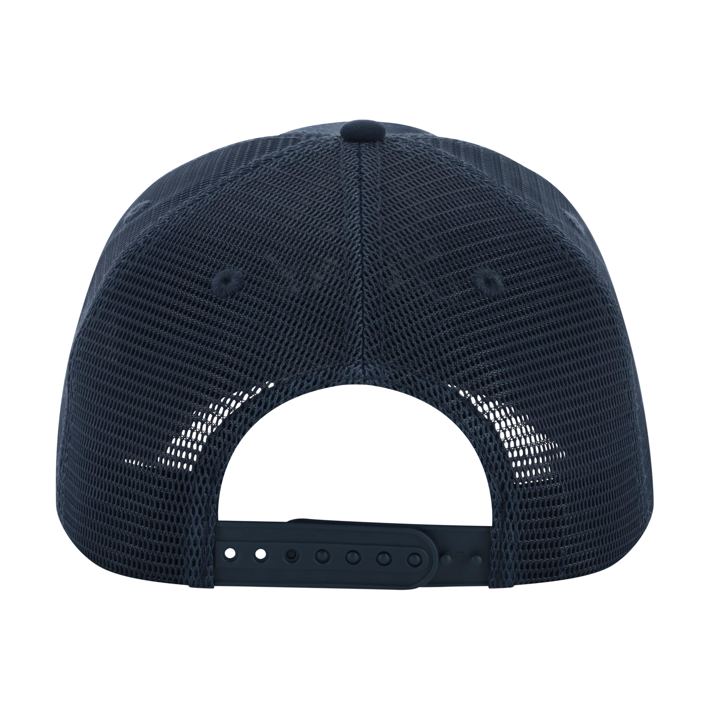 Navy blue mesh cap on a white background