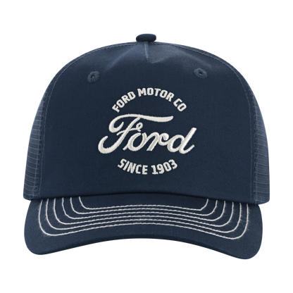 Navy blue cap with 'Ford Motor Co Ford Since 1903' text on a white background