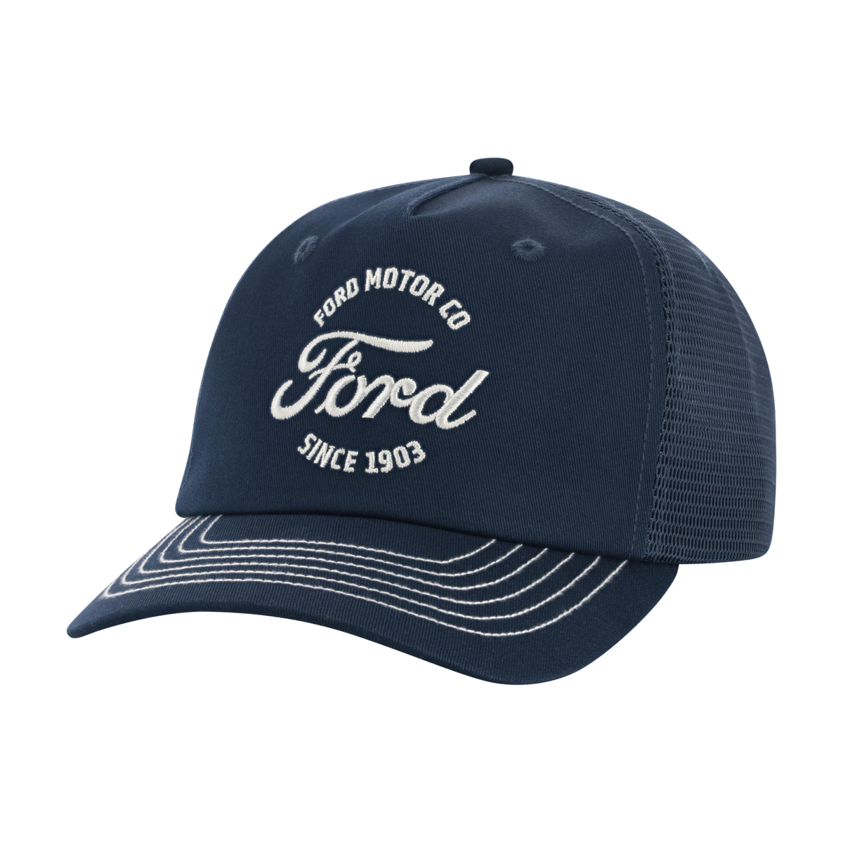 Navy blue cap with Ford logo and text on a white background