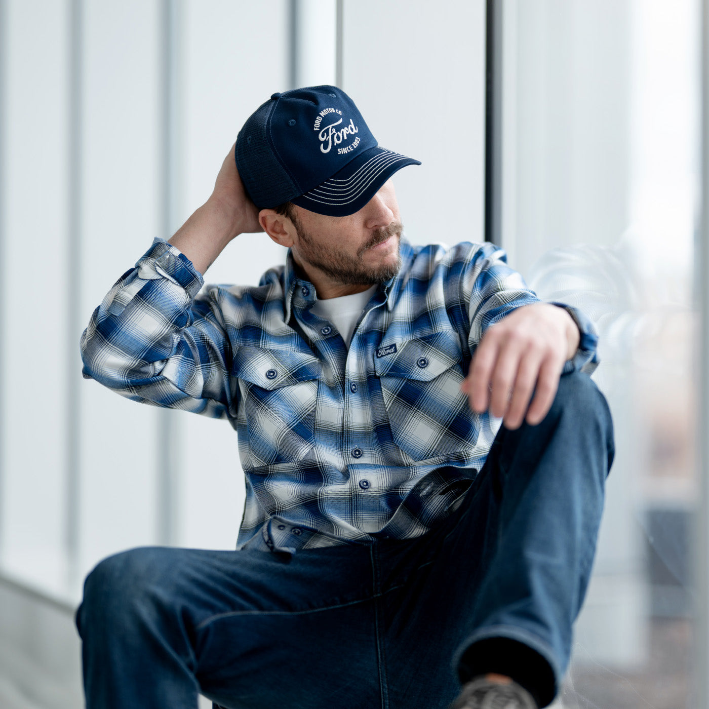 gadid anoniem キャップ LUKE / NAVY Ford Script Since 1903 Navy Blue Snapback Hat - Ford Merchandise