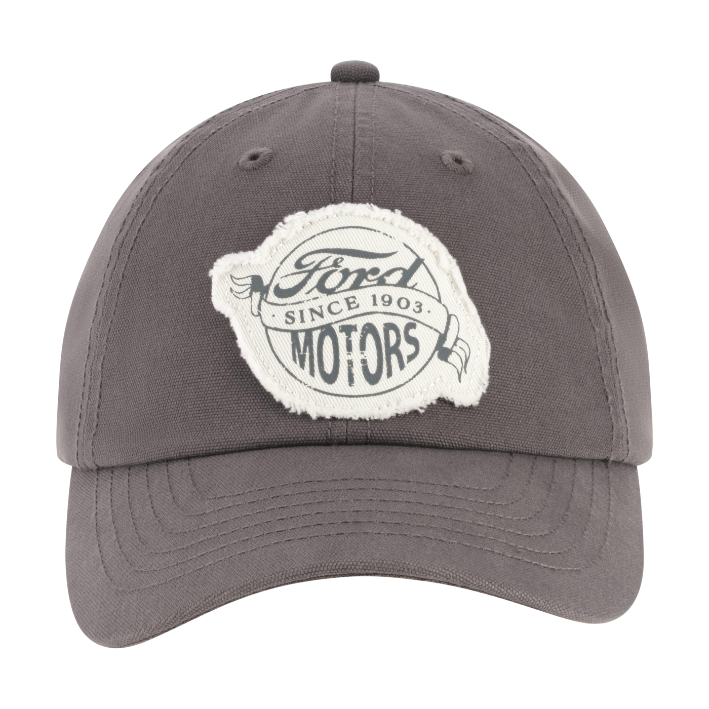 Gray cap with Ford Motors logo on a white background
