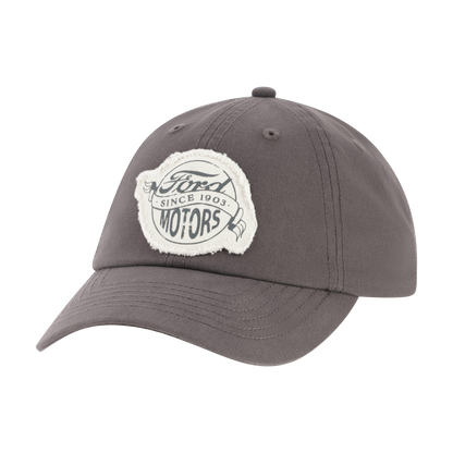 Gray cap with Ford Motors logo on a white background