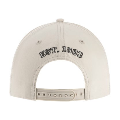 Beige cap with 'EST. 1903' text on a white background